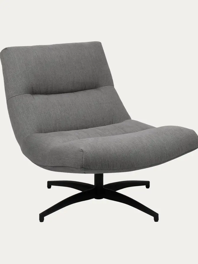 Fotel VOLERO obrotowy w tkaninie szary 77x93,5x88,5 cm