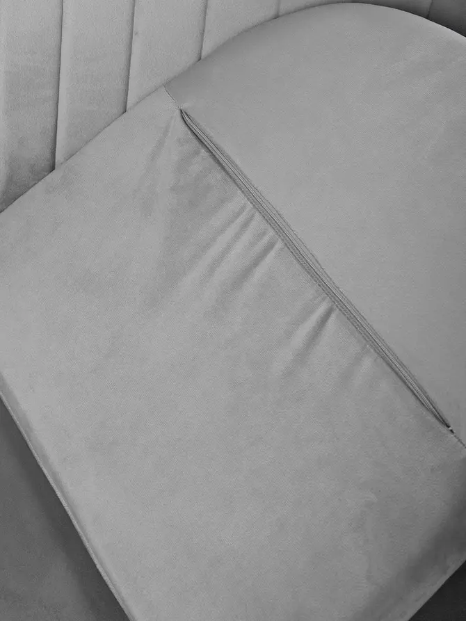 Fotel TEILL welurowy obrotowy szary 56x58x81-91 cm