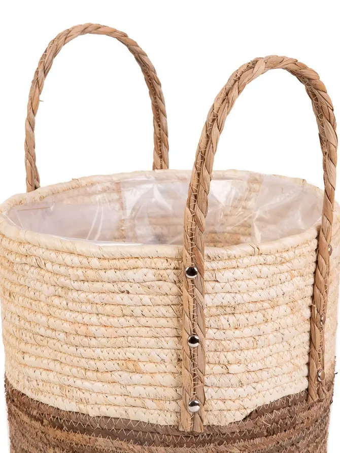 Osłonka na doniczkę KOES naturalna 32x28x28 cm