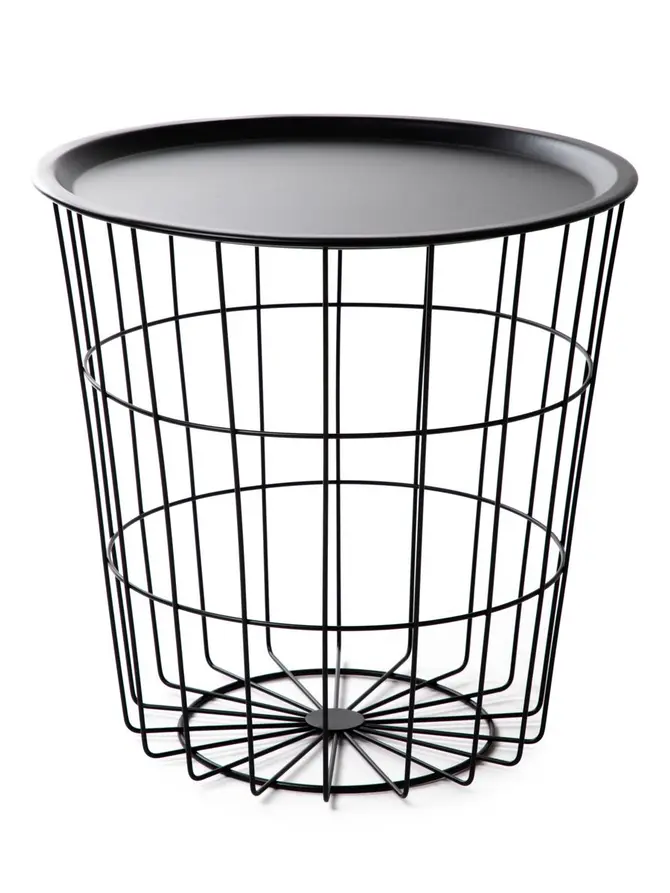 Stolik SCANDI czarny z czarnym blatem 41x41x41 cm
