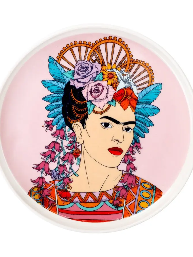 Filiżanka ze spodkiem FRIDA KAHLO fioletowa 0,2 l