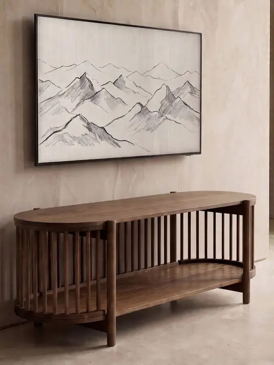 Szafka RTV VOX drewniana brązowa 120x44,5x40 cm