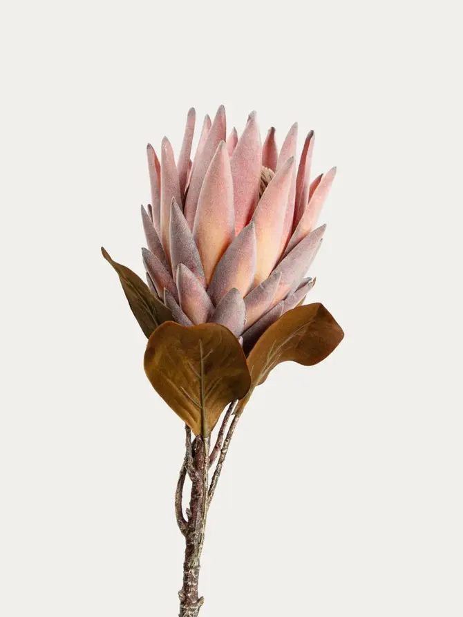 Gałązka sztuczna AURELLA protea różowa 72 cm