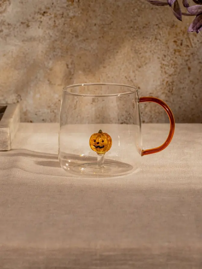 Szklanka PUMPKIN z uchem i dynią w środku 0,47 l