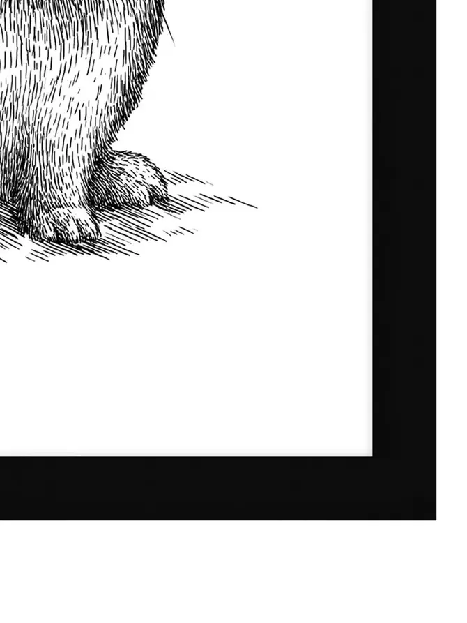 Obraz RABBIT czarny 21x29 cm