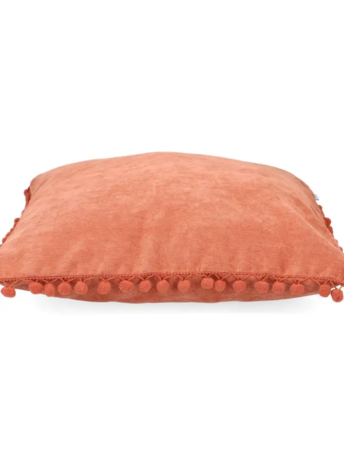 Poszewka z pomponami ruda ESLOV 45x45 cm SS20 959978