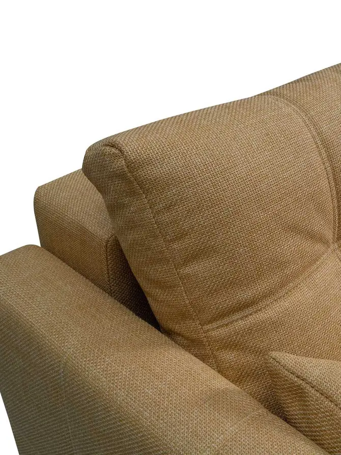 Sofa MAGNUS musztardowa z funkcją spania i pojemnikiem na pościel 216x85x91 cm