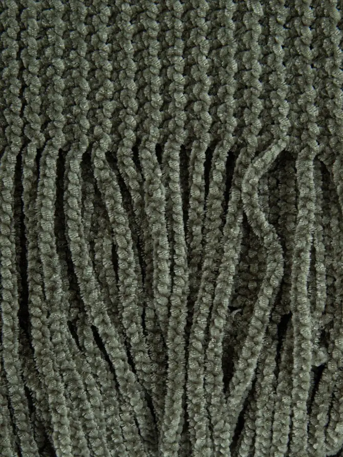 Koc CHENILLE szenilowy khaki 130x170 cm