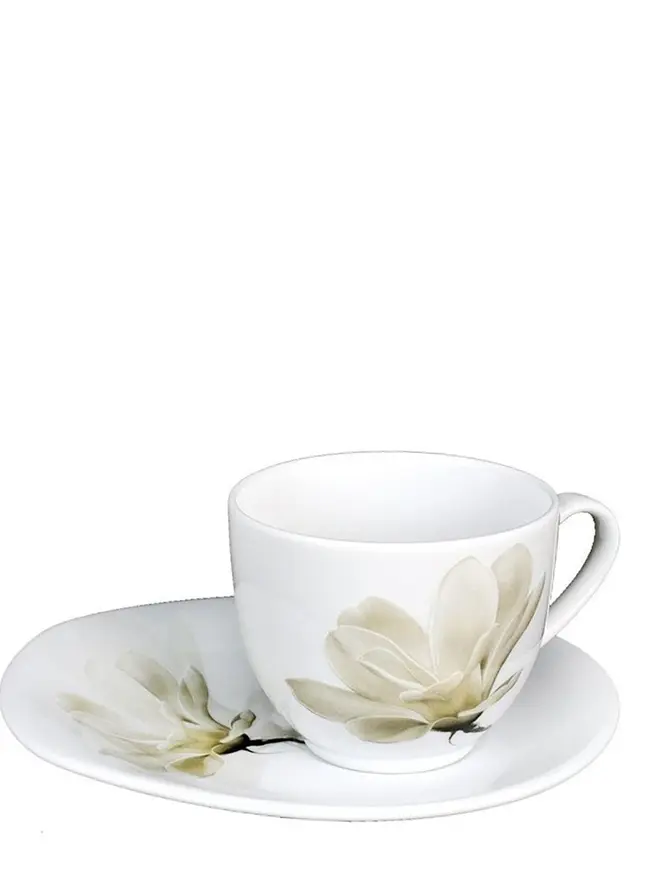 Filiżanka MAGNOLIA ze spodkiem porcelanowa 160 ml