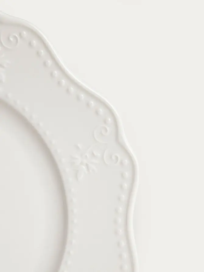 Talerz VISTAL porcelanowy deserowy biały 21 cm