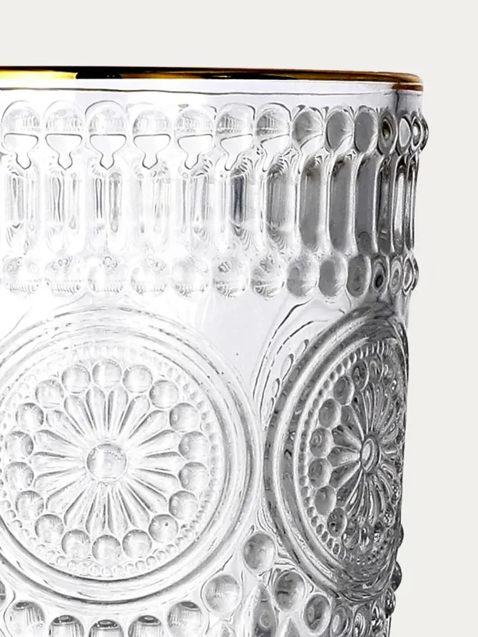 Szklanka BARREL niska ze złotym rantem 0,3 l