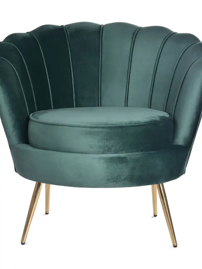 Fotel SHELLY turkusowy 82x74x76 cm