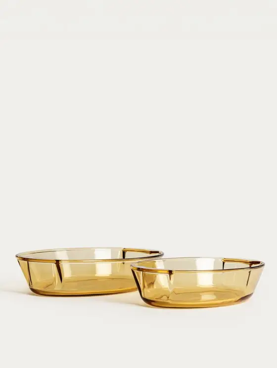 Zestaw form do pieczenia AURELA owalnych żółtych 1500+2000 ml