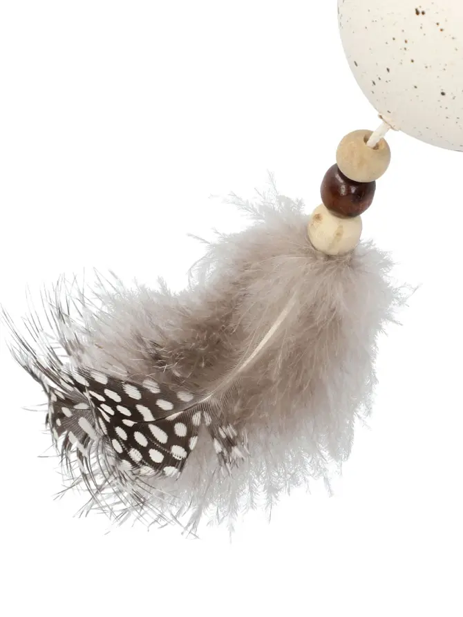Zawieszka wielkanocna FAER białe jajko 8 cm