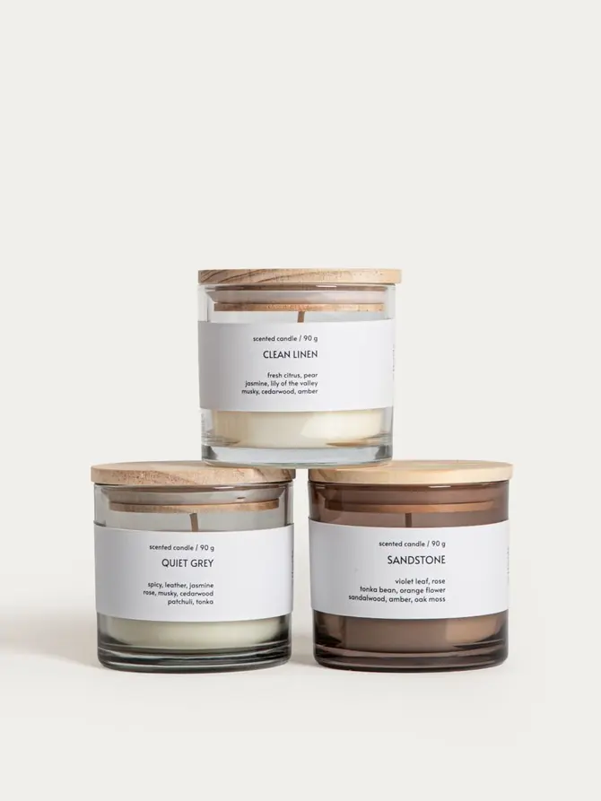 Świeca zapachowa ESSENTIAL Quiet Grey 90 g