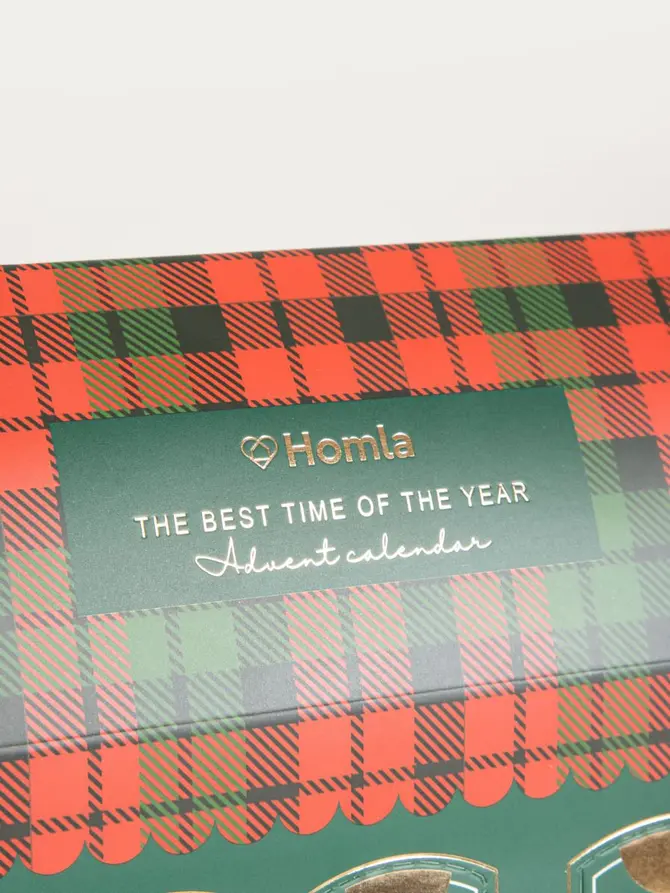Kalendarz adwentowy SANTA'S SELECTIONS Tartan 24 szt.
