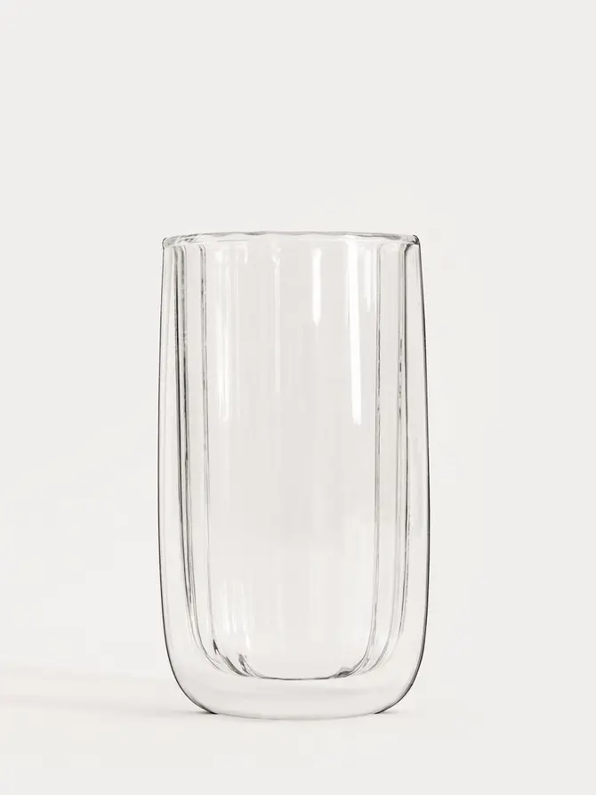 Zestaw szklanek CEMBRA GROOVE z podwójną ścianką bez ucha, 2 szt. 0,35 l