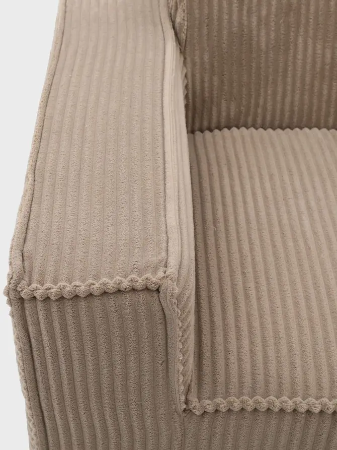Sofa modułowa LYKKE 3-osobowa beżowa piankowa sztruksowa 263x88x73 cm