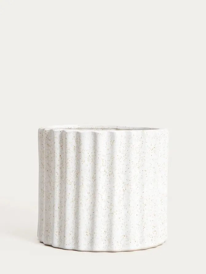 Osłonka na doniczkę NOVO ryflowana 15x15x13 cm