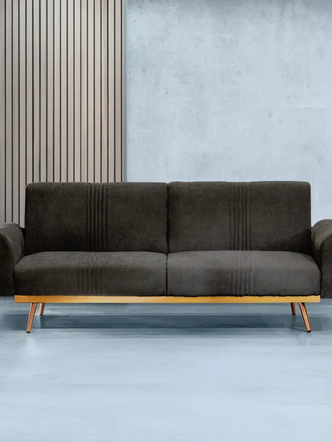 Sofa SAMTIGE 3-osobowa, z funkcją spania, czarna 212x84x86.5 cm