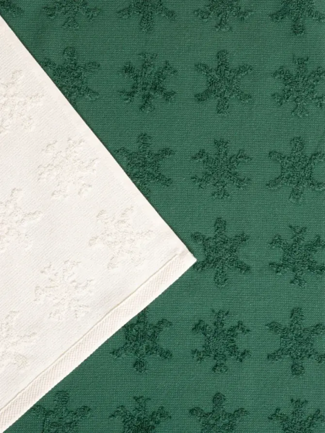 Zestaw ręczników SNOWFLAKE ze świątecznym motywem 30x50 cm