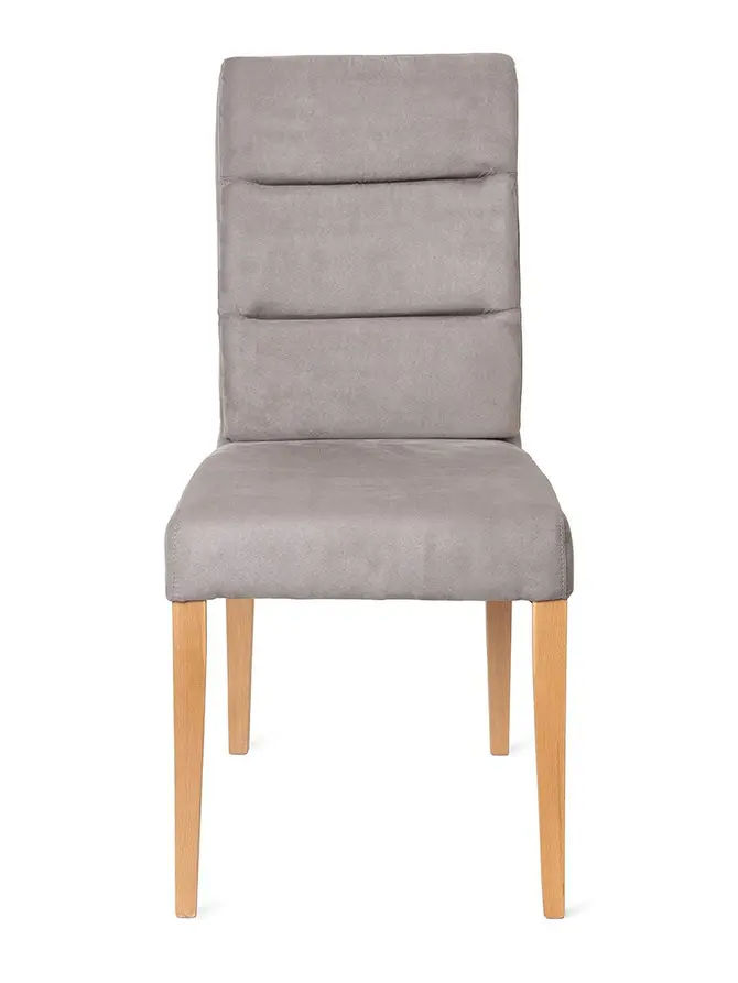 Krzesło ARVIKA szary welur- natur noga - lite drewno 96x48x65 cm