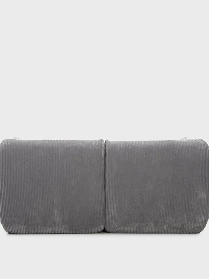 Sofa modułowa SVELA 2-osobowa szara piankowa sztruksowa 161x80x60,5 cm