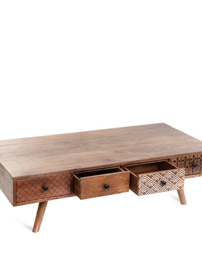 Stolik kawowy TAYO lite drewno mango 117x65x35 cm
