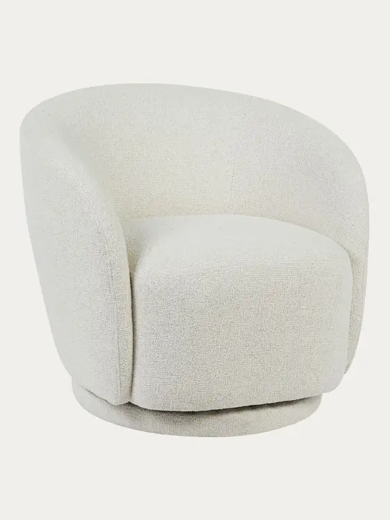 Fotel MARVELLO obrotowy ecru 76x73x66 cm