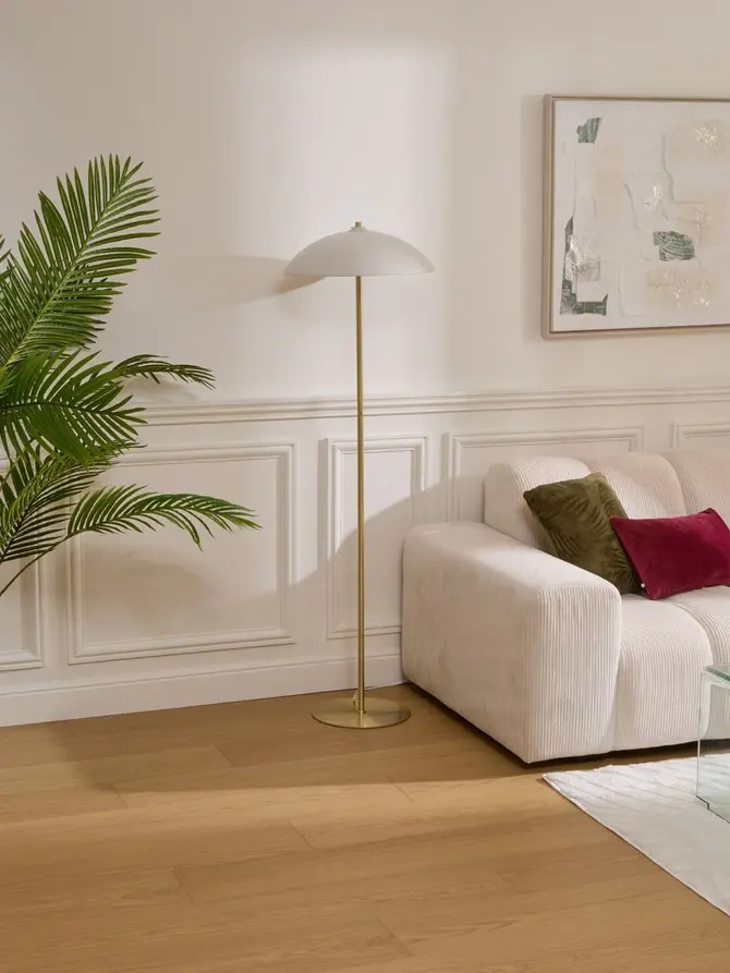 Lampa podłogowa DELCIA biała 45x150 cm