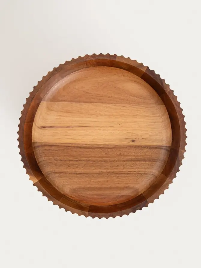 Patera RILLET do serwowania z drewna akacjowego 25,5x9 cm