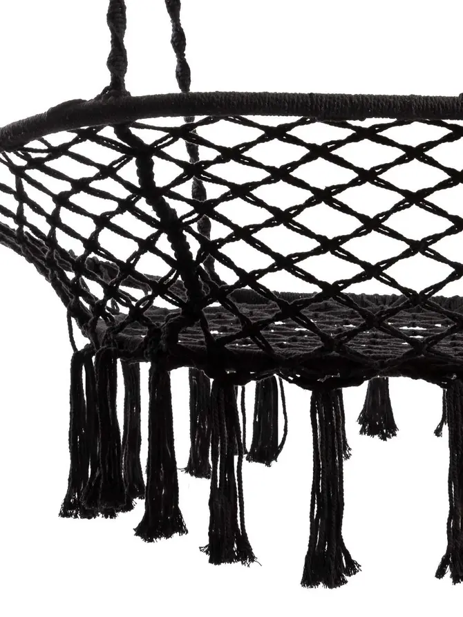 Huśtawka CIRCLE czarna 130x60x120 cm