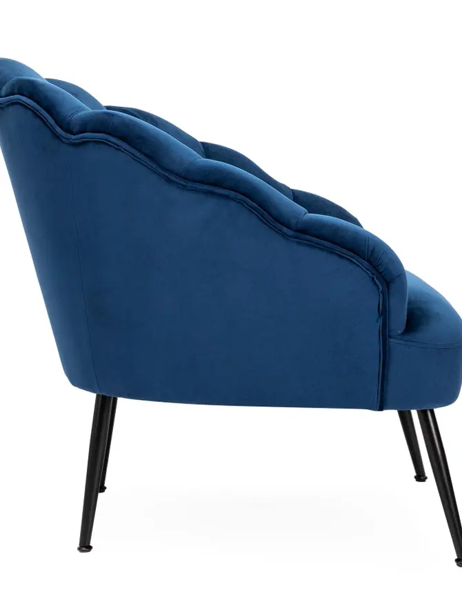 Fotel welurowy granatowy ARIEL 65x71x76 cm ALL 969830