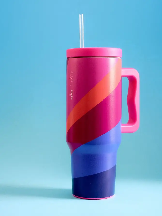 Kubek termiczny NAOKO ze słomką 1,2 l