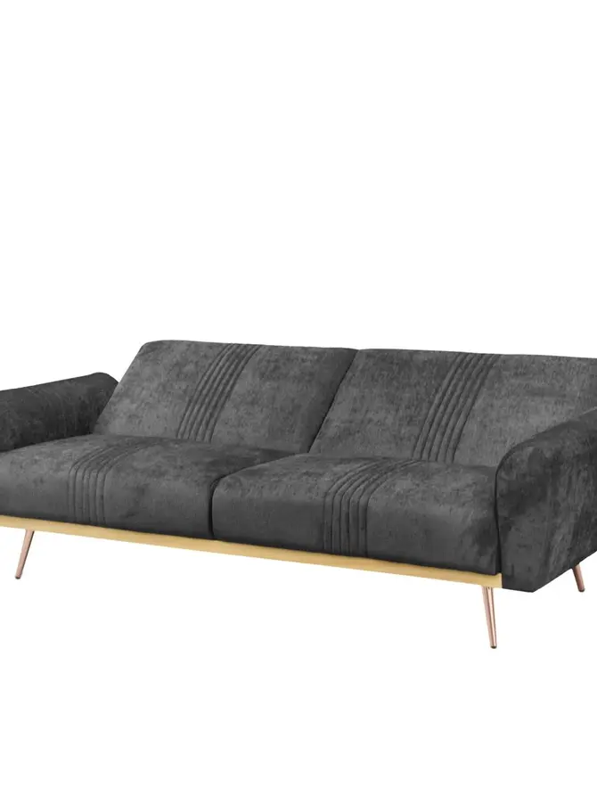 Sofa SAMTIGE 3-osobowa, z funkcją spania, czarna 212x84x86.5 cm