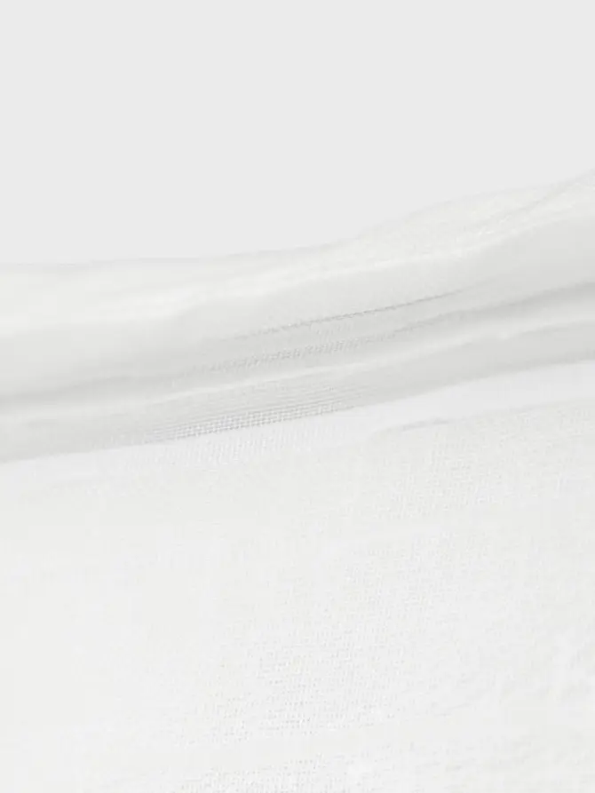 Firanka B2 Sorelia z perłami i taśmą biała 140x250 cm