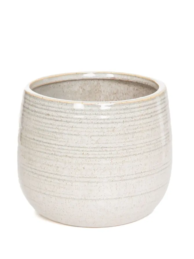 Osłonka na doniczkę POLSY ceramiczna beżowa 16x16x13 cm