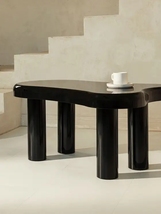 Stolik kawowy ALTO lakierowany czarny 100x60x45 cm