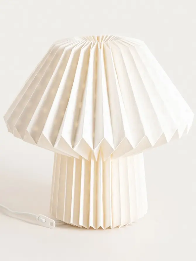 Lampka GALLA papierowa, w kształcie grzybka w kropki 27x38 cm
