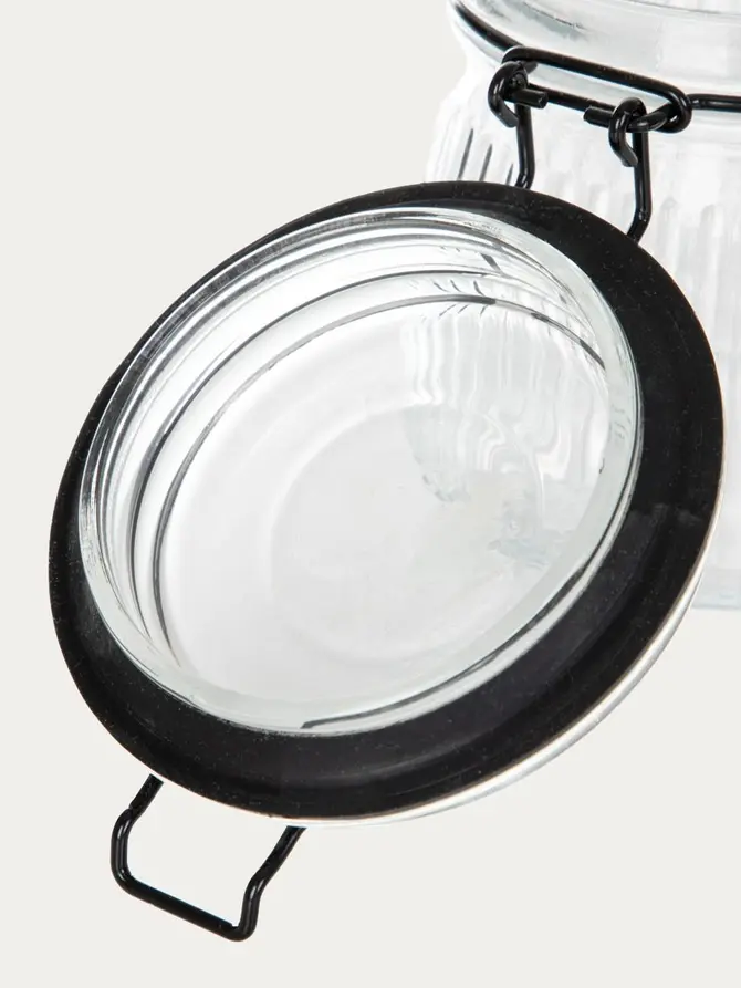 Pojemnik RAVEN ryflowany z klipsem S 0,6 l