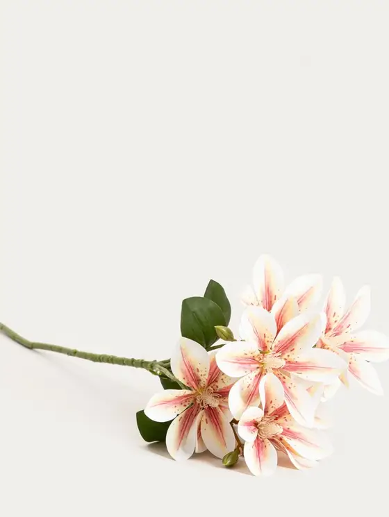 Gałązka sztuczna LILY lilia kremowa 75 cm