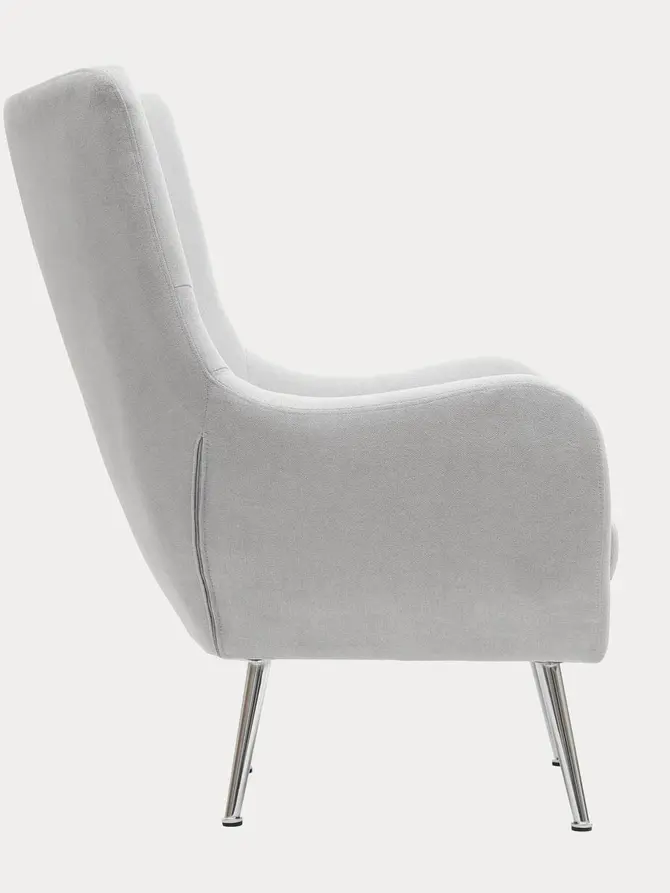 Fotel SAMMAS jasnoszary 71x81x93 cm