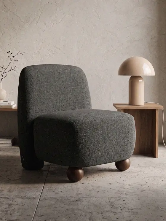 Fotel NORELLO szary 66x77x77 cm