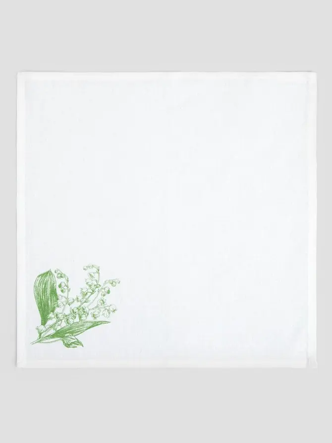 Komplet serwetek 2 szt. LILY OF THE VALLEY z konwaliowym wzorem 40x40 cm