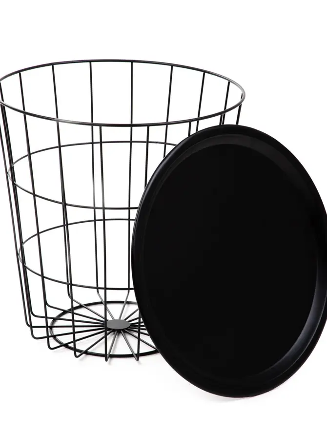 Stolik SCANDI czarny z czarnym blatem 41x41x41 cm