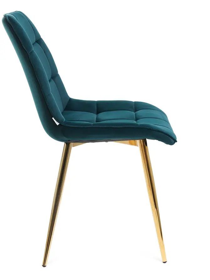 Krzesło CHIC welurowe niebieskie 44x57x88 cm