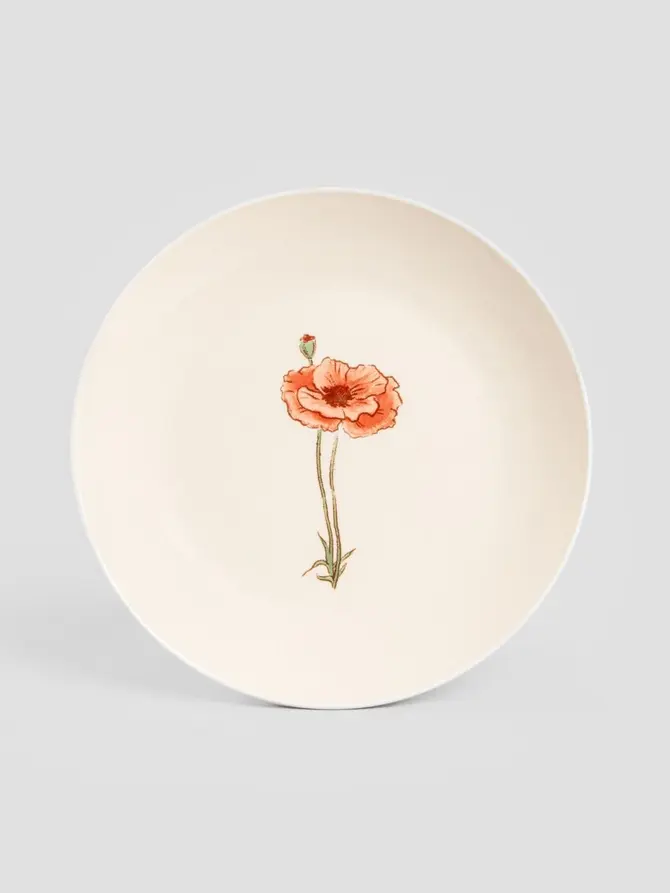 Talerz MEADOW FLOWERS deserowy z makiem 19 cm