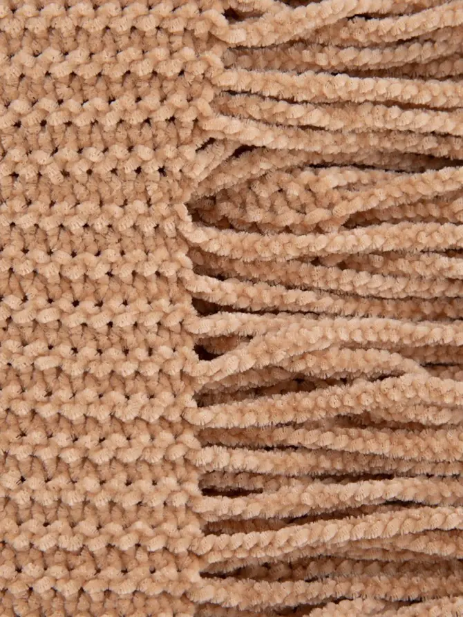 Koc CHENILLE szenilowy beżowy 130x170 cm