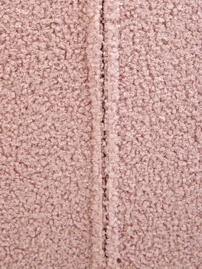 Fotel MOSS TEDDY BOUCLE bujany różowy w tkaninie TEDDY BOUCLÉ 72x73x92 cm