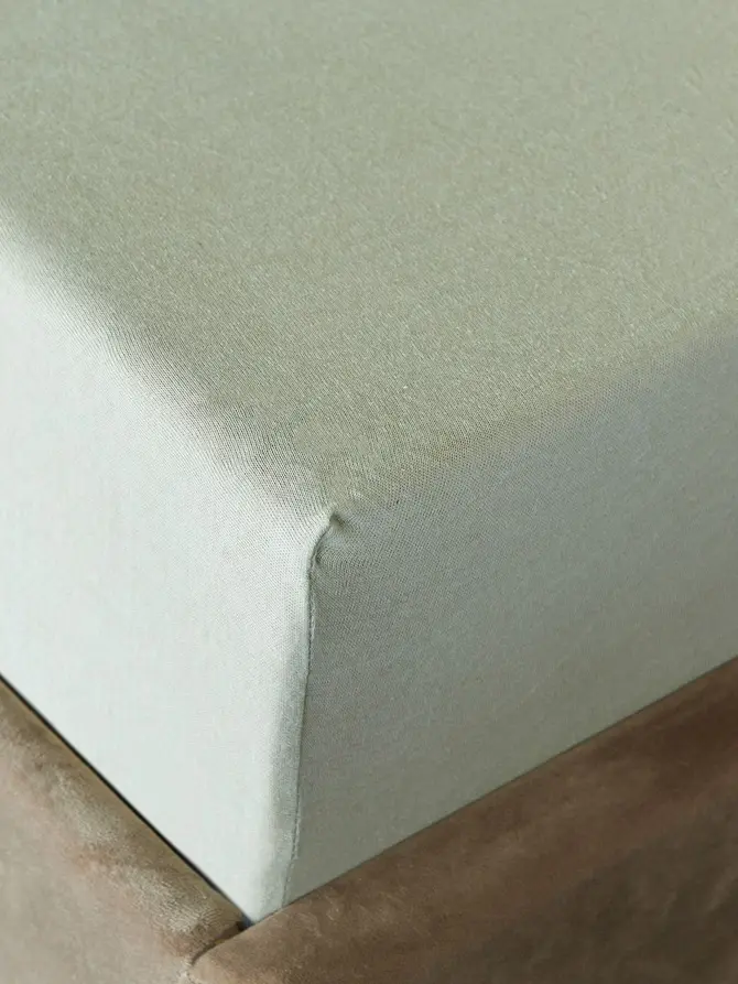 Prześcieradło CLAIRE jersey pistacjowe 160x200 cm